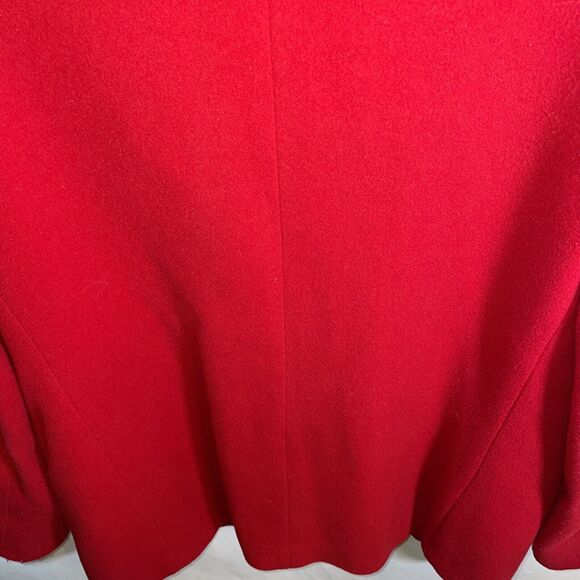 Danielle Martin Dress Coat Women’s Size Large Red Wool Blend Button Up Long Slv - Picture 12 of 12